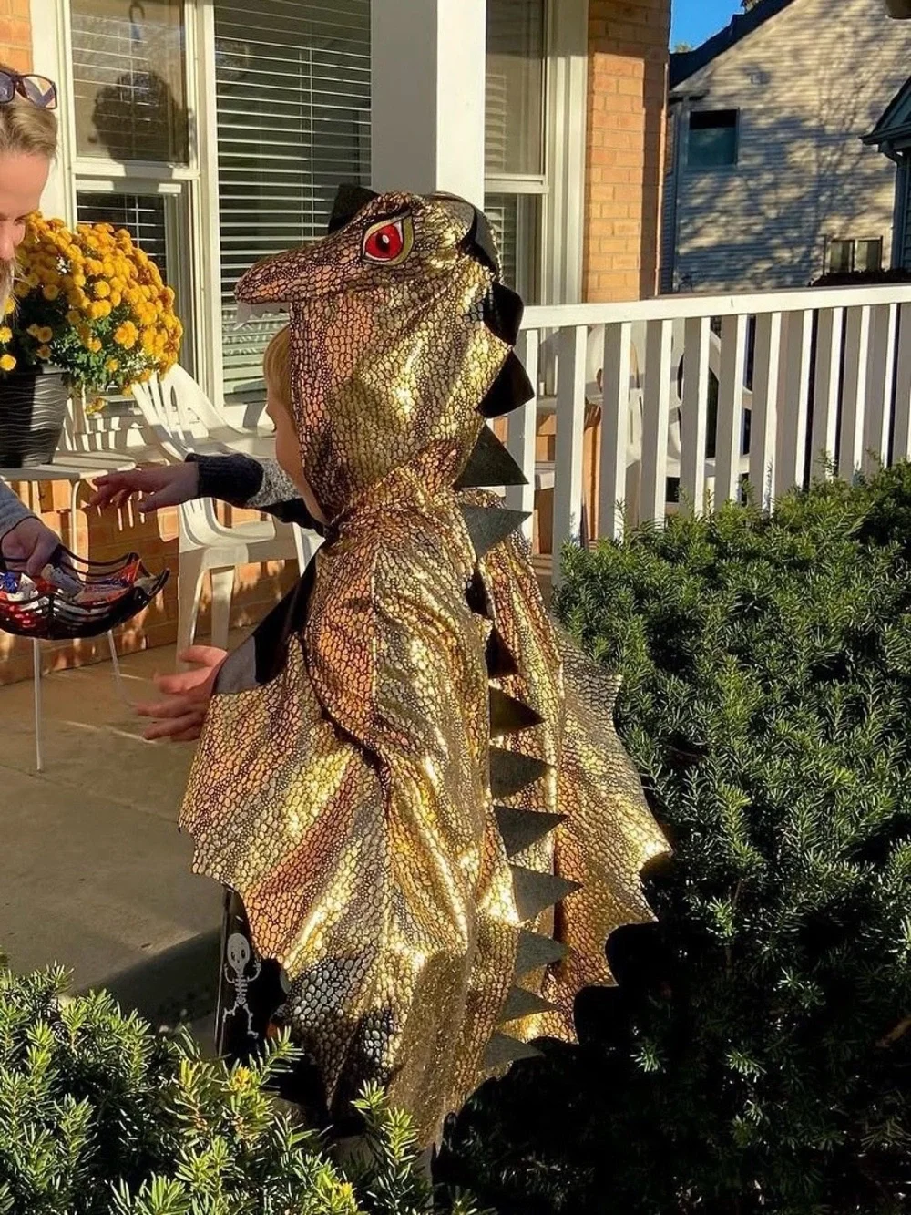 H&M Kids Gold Dragon Cape Costume – Size 3-10T